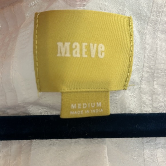 Anthropologie Maeve White Eyelet Flowy Boho Mini Dress - Picture 3 of 4